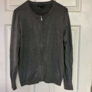 Grey jacket/zip-up cardigan